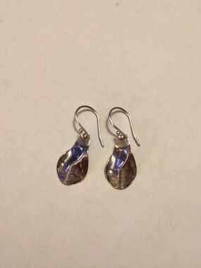 Silpada Israel Sterling Teardrop Wavy earrings